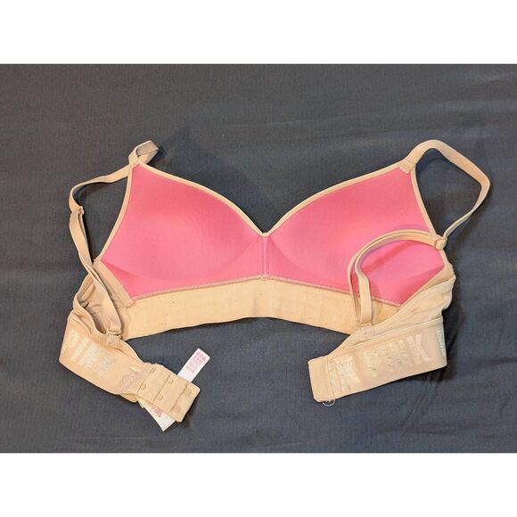 Victoria's Secret PINK nude T-shirt bra 32A - Picture 2 of 4